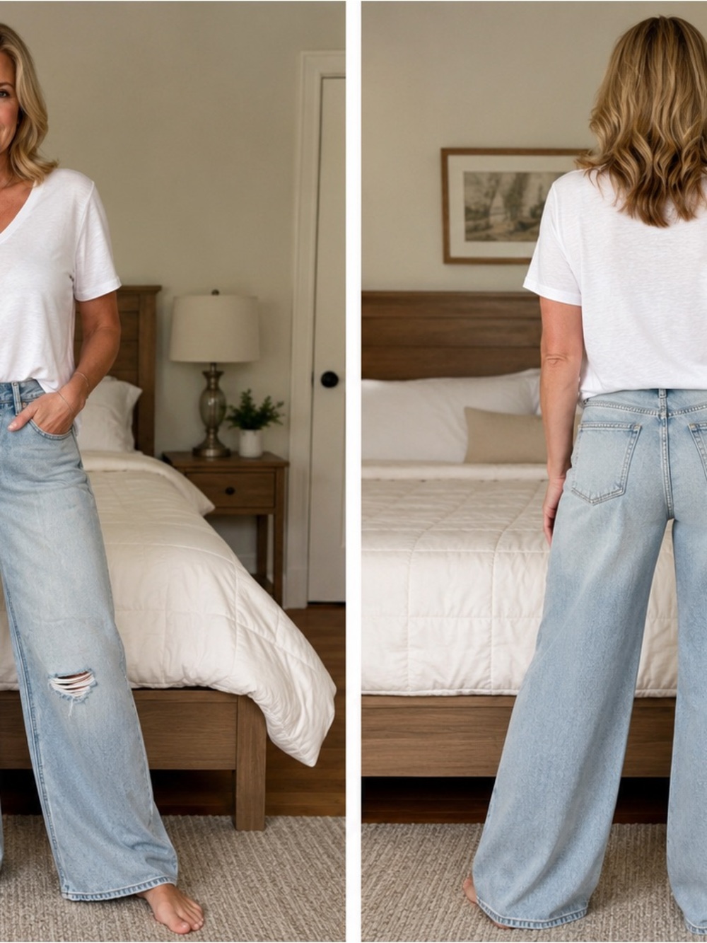 Old Navy Light Blue Wide Leg Denim - Picture 9 of 9